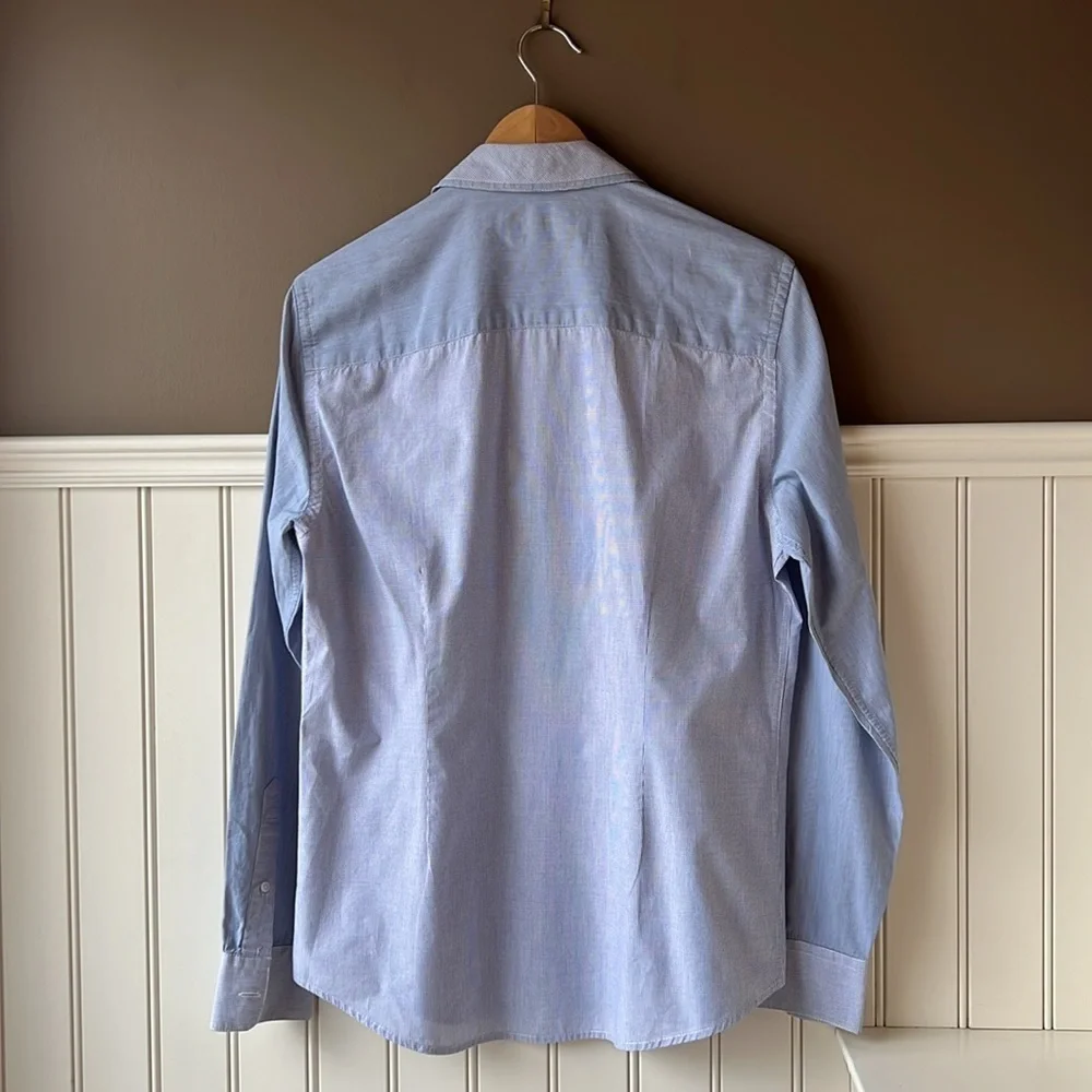 GUESS Blue Color Block Button Down Collared Shirt Size Small - Picture 8 of 10